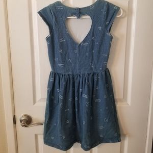 Carter's denim dress with back heart cutout size 10/12